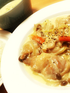鶏とキノコのクリーム煮-レシピのメイン写真