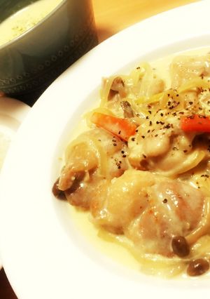 鶏とキノコのクリーム煮-レシピのメイン写真