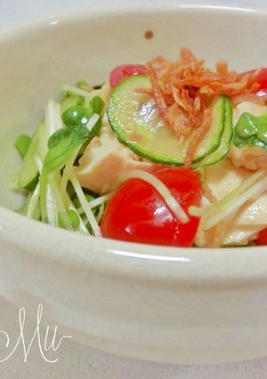 豆腐 と 野菜 の 夏サラダ-レシピのメイン写真