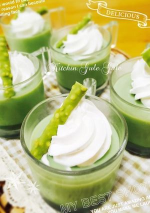 レンジで簡単♪つるんと美味しい抹茶プリン-レシピのメイン写真
