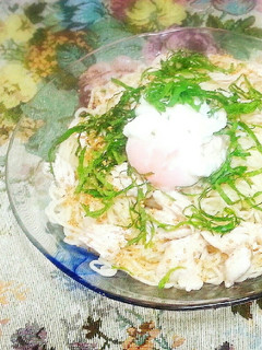 ポーチドeggと笹身のそうめん⭐-レシピのメイン写真