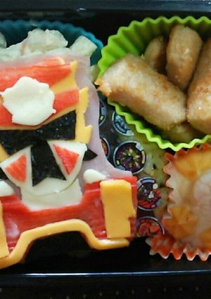 キャラ弁 アカニンジャー 超絶-レシピのメイン写真