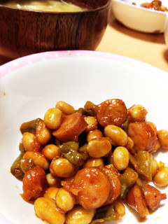 ウインナーと水煮大豆の簡単ポークビーンズ-レシピのメイン写真