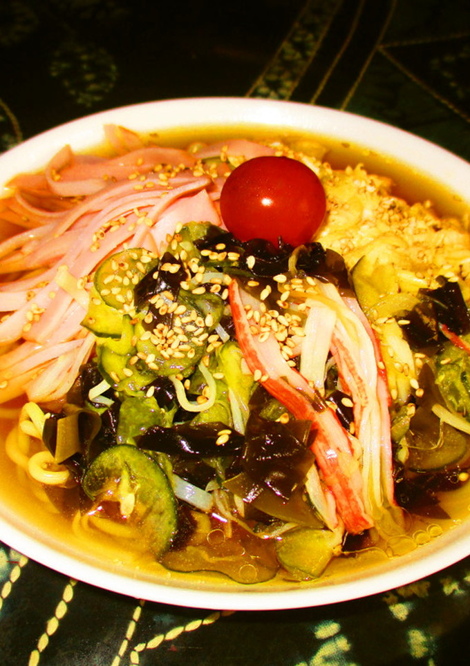 おひとりさまの残った胡瓜の酢の物で冷中華-レシピのメイン写真