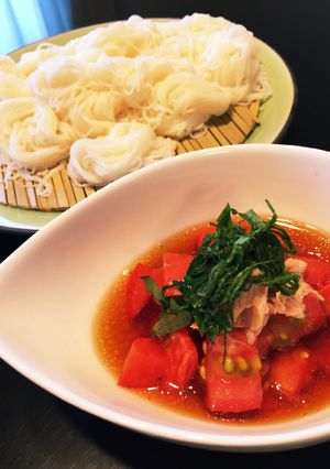 超簡単アレンジ☆トマトそうめん麺つゆ-レシピのメイン写真