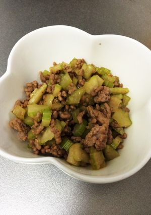 セロリのひき肉炒め-レシピのメイン写真
