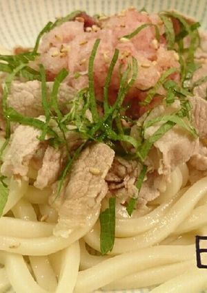 豚肉梅おろしうどん。暑い日にさっぱり！-レシピのメイン写真