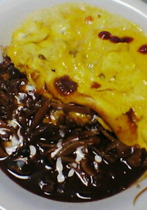 合挽き肉で卵ふわふわオムライス-レシピのメイン写真