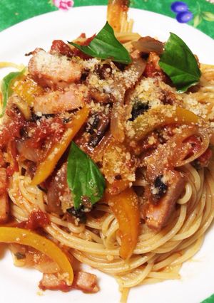 バジルが香るパスタ トマトソース-レシピのメイン写真