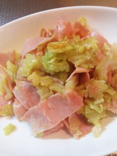 ほろにが☆ゴーヤとハム炒め-レシピのメイン写真
