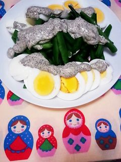 インゲンとゆで卵のサラダ-レシピのメイン写真
