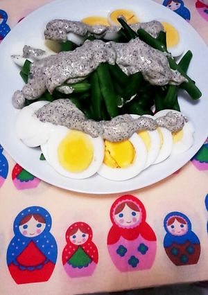 インゲンとゆで卵のサラダ-レシピのメイン写真