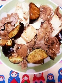 ナスと豆腐と豚コマの生姜炒め-レシピのメイン写真