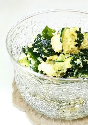 ワカメと胡瓜のスパイシーな白和え-レシピのメイン写真