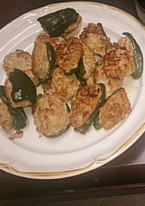 家庭菜園のピーマンの肉詰め☆-レシピのメイン写真