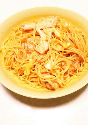 キャベツ豚肉ケチャップパスタ-レシピのメイン写真