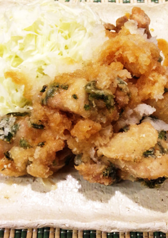 大葉と鶏もも肉の和風唐揚げ-レシピのメイン写真
