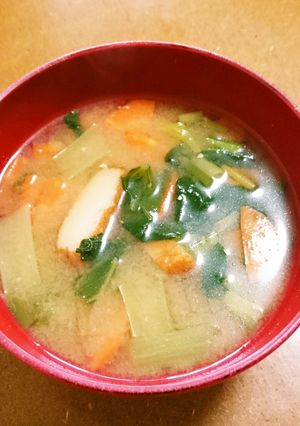 大好き♡さつま揚げのお味噌汁-レシピのメイン写真