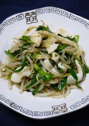 ヘルシー！イカとニラの怪味ソース炒め-レシピのメイン写真