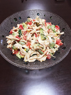 夏野菜とササミのまぜまぜサラダ-レシピのメイン写真
