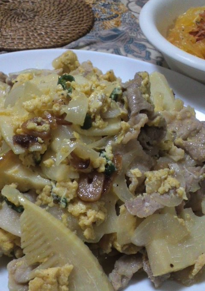 タイ風！？たけのこと豚肉の炒め物-レシピのメイン写真
