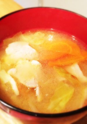 食べ応えあり！炒め野菜のお味噌汁♫-レシピのメイン写真
