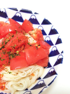 簡単!トマトとポン酢でさっぱり素麺-レシピのメイン写真