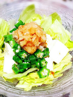 オクラと豆腐のさっぱりポン酢おろしサラダ-レシピのメイン写真