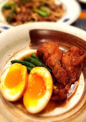 とろ〜り♡半熟卵と手羽元の甘辛煮-レシピのメイン写真