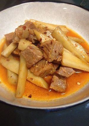 ごぼうの食感、牛肉とコチジャンで-レシピのメイン写真