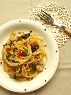 大葉にんにくしょうゆを使った和風パスタ-レシピのメイン写真
