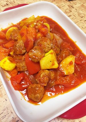 ミートボールとズッキーニのラタトゥイユ煮-レシピのメイン写真