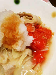 大根おろしでキャベツともやしの豚重ね蒸し-レシピのメイン写真