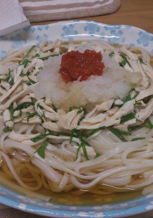 さっぱり鶏梅おろしうどん-レシピのメイン写真