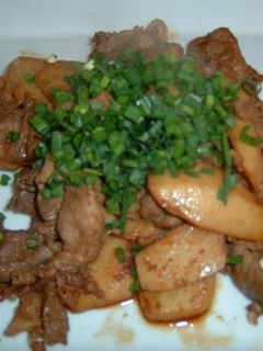 里芋と豚肉の味噌山椒炒め-レシピのメイン写真