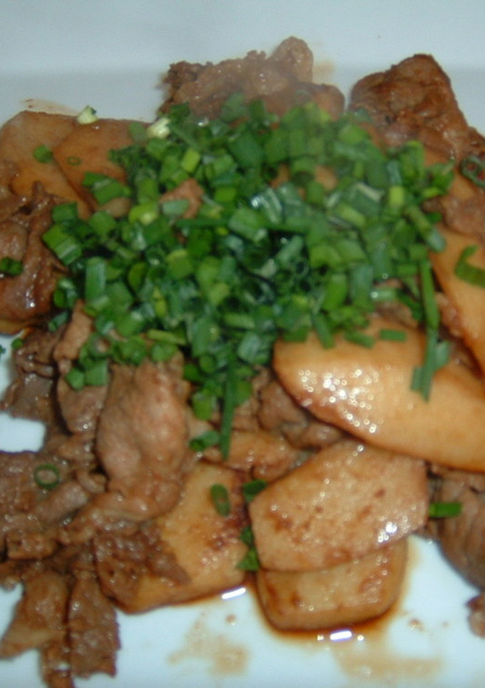里芋と豚肉の味噌山椒炒め-レシピのメイン写真