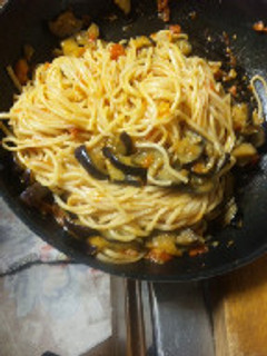 ナスとトマトのそうめんパスタ風-レシピのメイン写真
