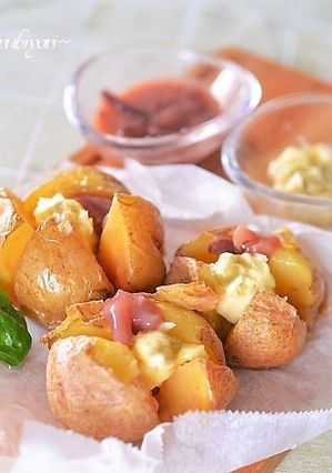 ほくほく~!じゃがバターの塩辛のせ♪-レシピのメイン写真