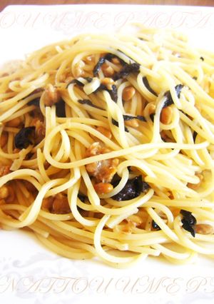 簡単☆定番納豆梅パスタ-レシピのメイン写真