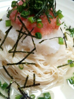 明太子のみぞれ素麺~カッペリーニ風~-レシピのメイン写真