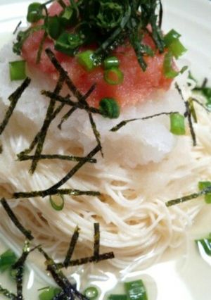 明太子のみぞれ素麺～カッペリーニ風～-レシピのメイン写真
