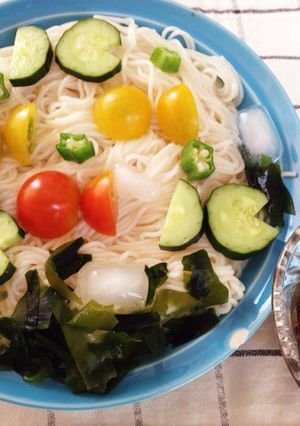 子どもと作れる♪スイスイお魚そうめん＊-レシピのメイン写真