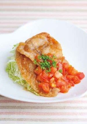 豚ロース肉のトマトしょうが焼き-レシピのメイン写真
