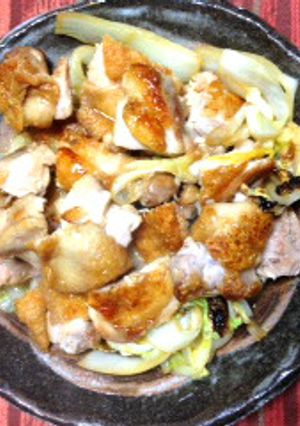 焦がし白菜と鶏モモの香り焼き-レシピのメイン写真