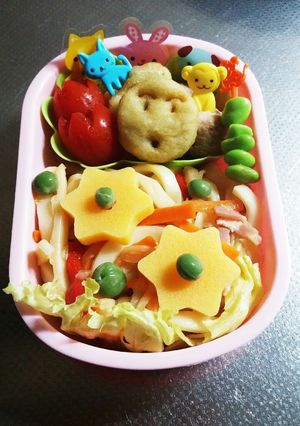 娘のお弁当　焼きうどん-レシピのメイン写真