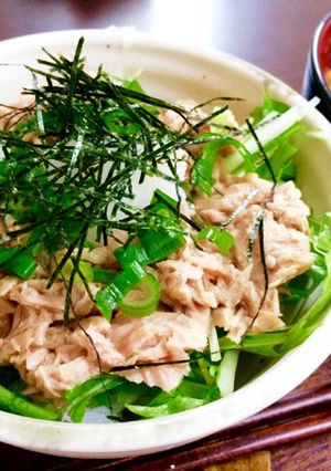 簡単5分!ツナと水菜の大根おろしご飯-レシピのメイン写真