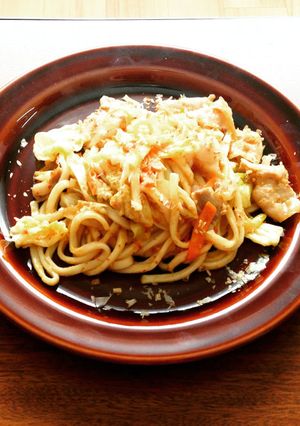 ピリ辛炒めうどん-レシピのメイン写真