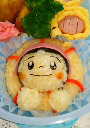 プール帽子の女の子 夏キャラ弁-レシピのメイン写真