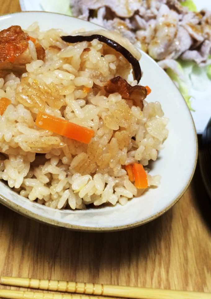 やさい入りさつま揚げで炊き込みご飯-レシピのメイン写真
