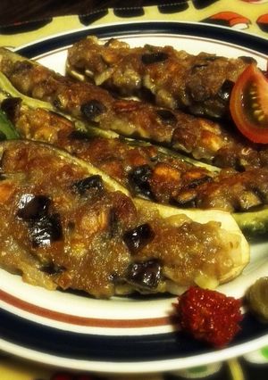 なすびボートな肉詰め-レシピのメイン写真